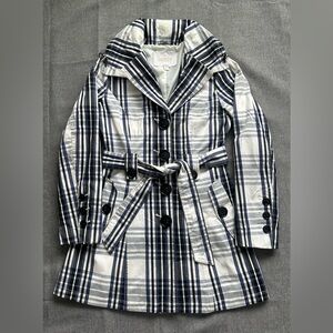 Women’s Laundry by Shelli Segal Plaid Cotton Trench Coat